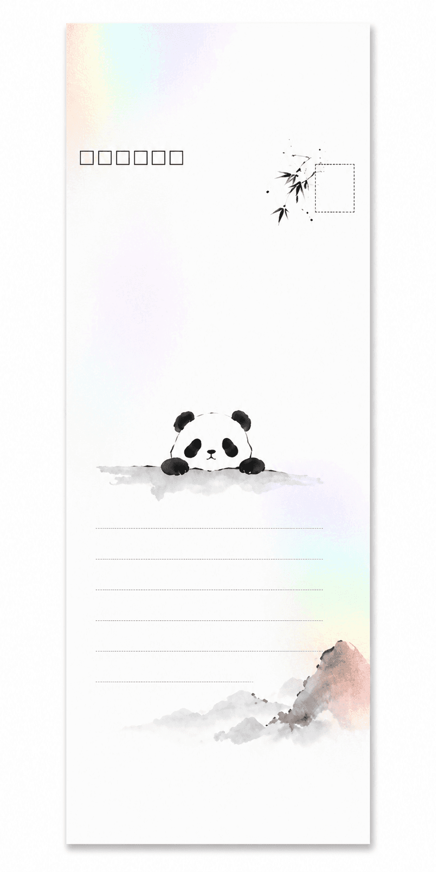 Panda Flame Postcard